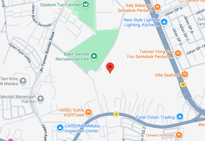 Lokasi B&B Guest House Melaka